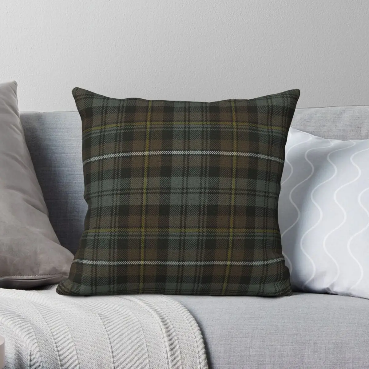 Campbell Argyll Weathered Tartan Pillowcase Polyester Linen Velvet Printed Zip Decorative Throw Pillow Case Bed Cushion Case