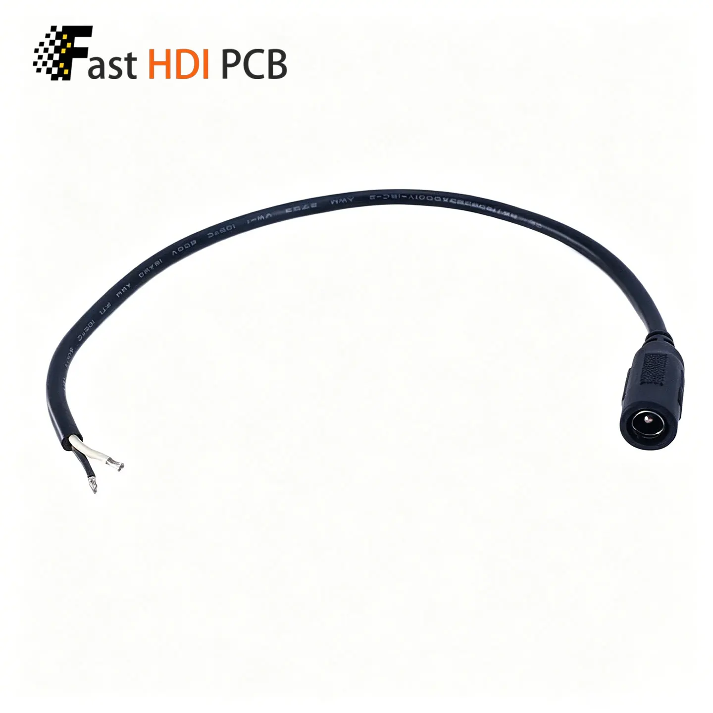 DC 5.5x2.1mm Female Power Cable 30cm 0.75mm² Copper Wire for CCTV Camera Security System DC Barrel Jack Connector with Bare Wire
