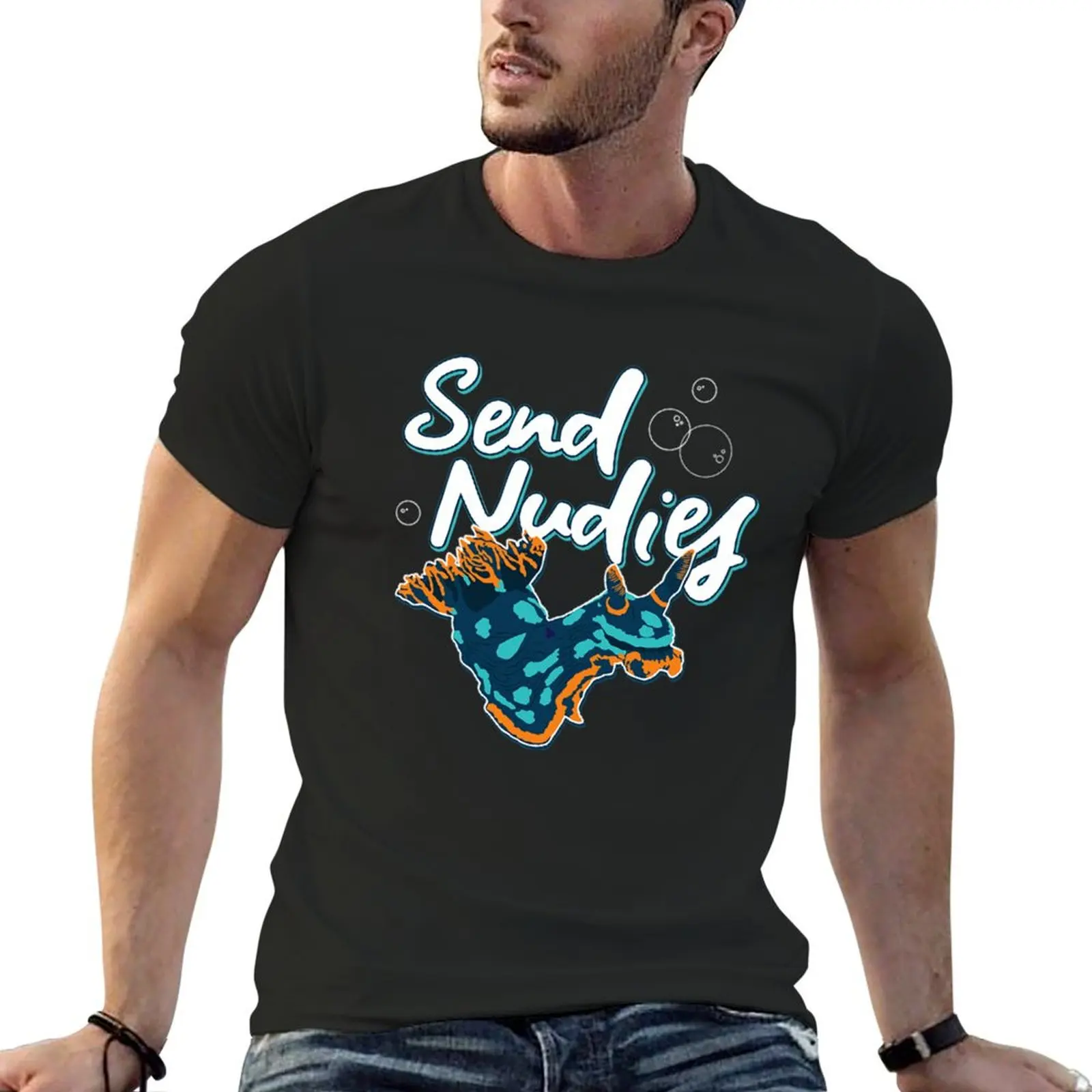 Send Nudies T-Shirt Aesthetic clothing baggy shirts kawaii clothes mens workout shirts