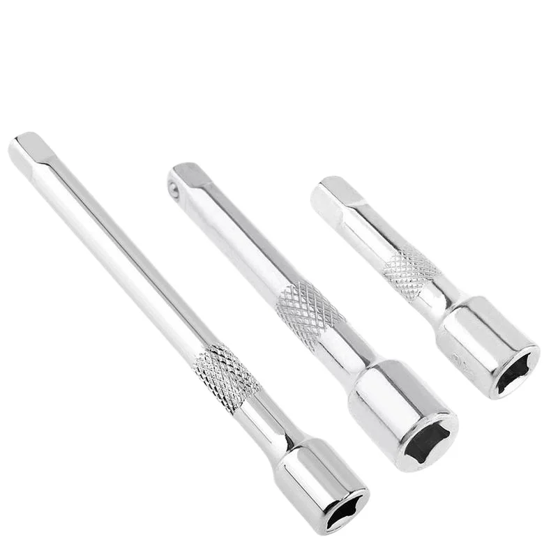 3pcs 14 Inch Socket Ratchet Wrench Extension Bar 50 75 100mm Long Steering Sleeve Connecting Rod Socket Extender Hand Tool