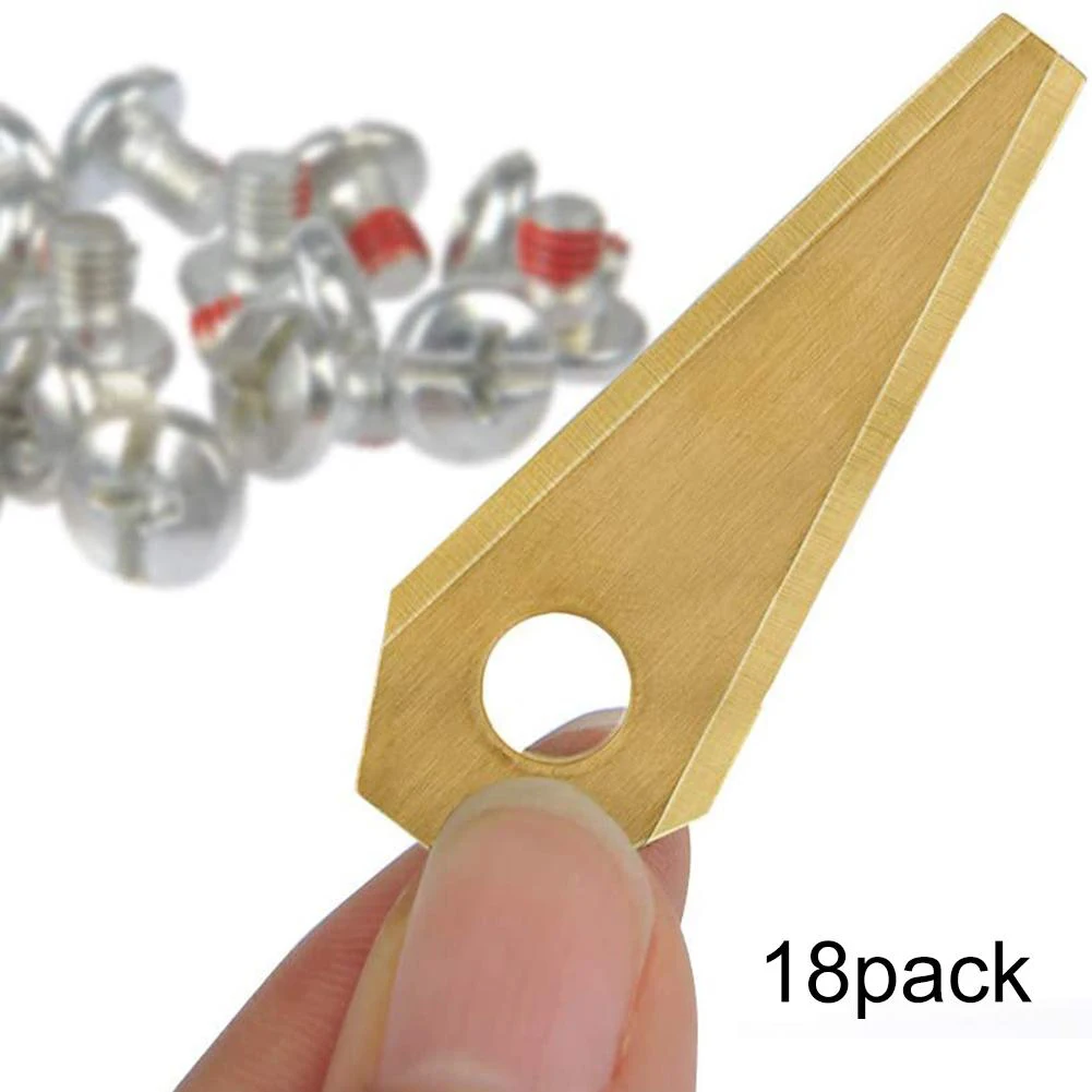 

18PCS 49X19X1MM Robot Mower Titanium Replacement Blade Anti-Rust Durable Mower Cutter For Indego Easy To Install-ABHG