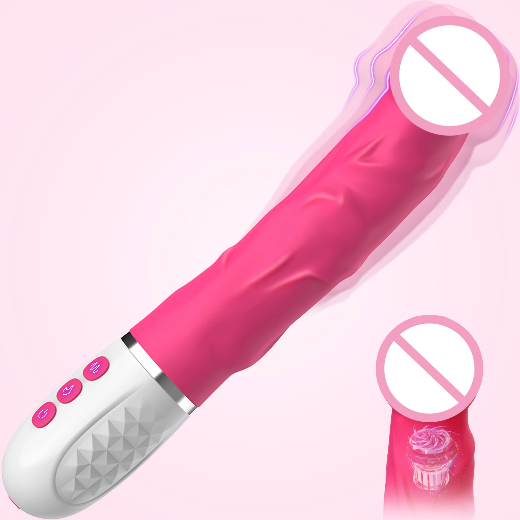 

Realistic Dildo Vibrator for Women Vaginal Clitoral Stimulation G Spot Massager with 10 Vibrating&Heating Modes Dick Sex Toys