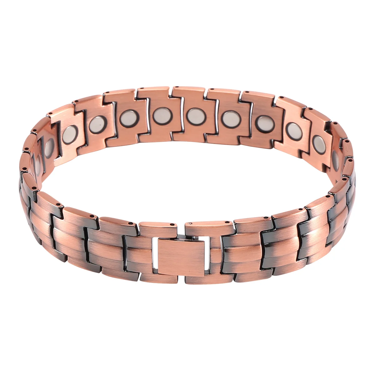 Pure Copper Bracelet Men Energy Germanium Magnetic Bracelet Copper Vintage Hologram Chain & Link Bracelets for Men