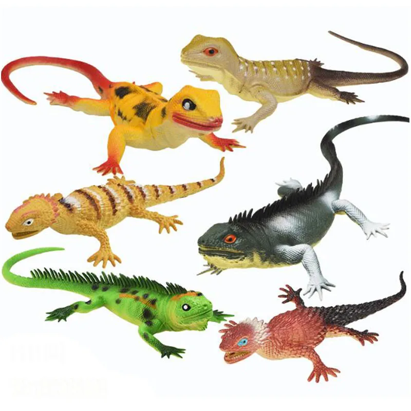 Simulation Lizard Funny Make a Sound Realistic Animal Figures Toys Reptile Party Favors Scary Prank Props Surprise Gifts