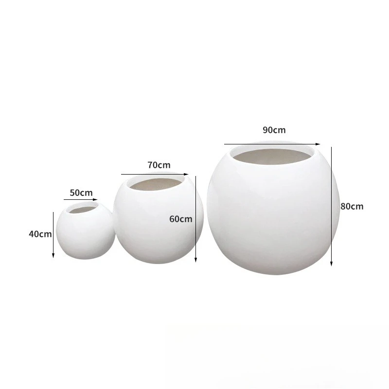 

Fiberglass spherical flower pot, shopping mall, outdoor, flower utensils, planting flower box