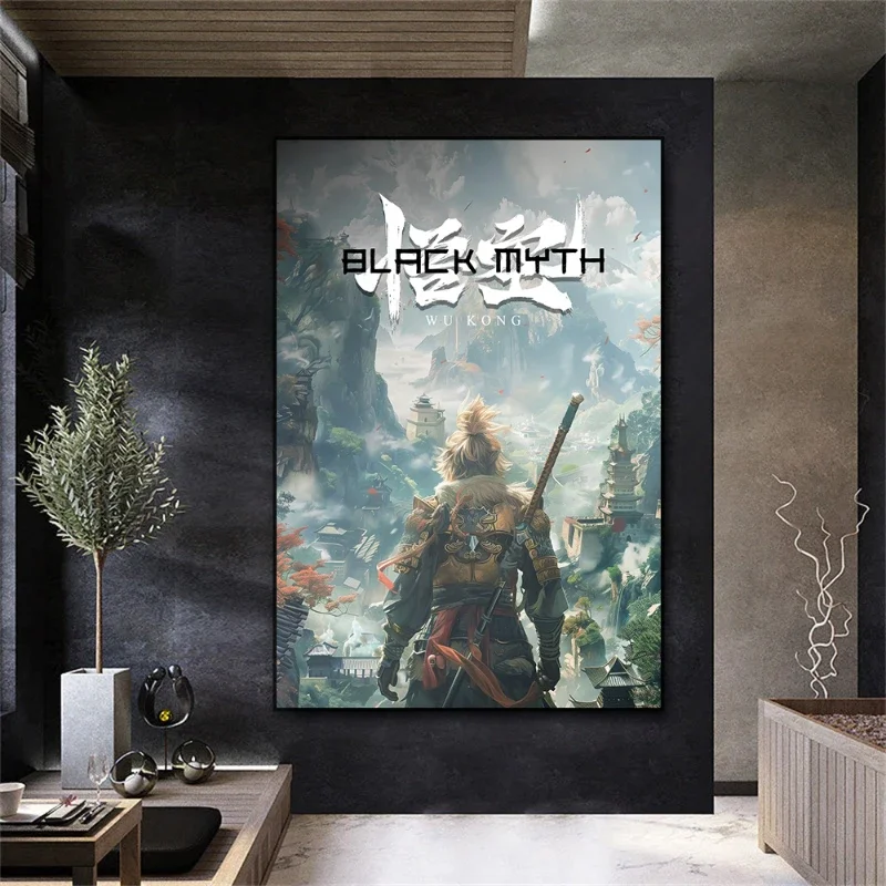 

Customized Black Myth WU Kong Game Peripheral Posters E-sports Room Decorative Art Paintings Children's Toys Birthday Gifts