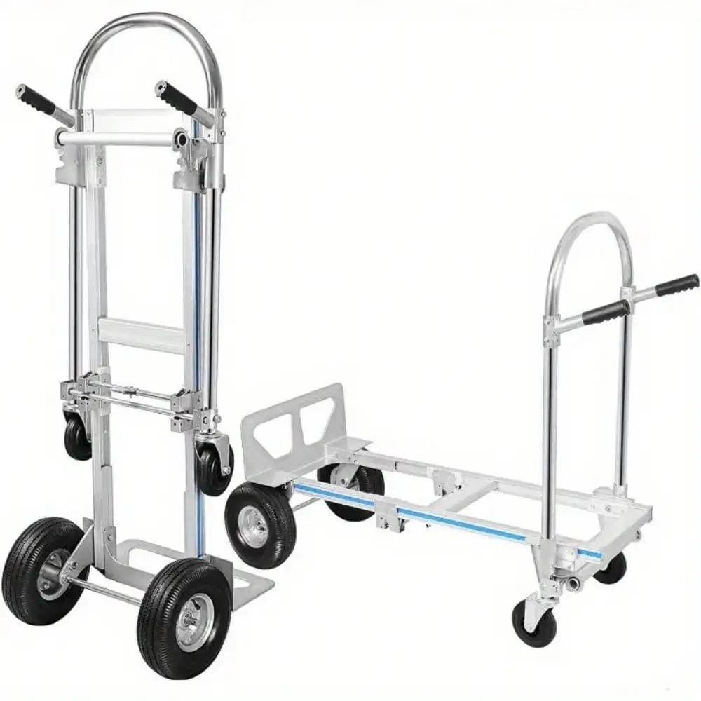 

Aluminum Hand Truck Heavy Duty 1000Lbs Convertible Folding Dolly Platform Cart