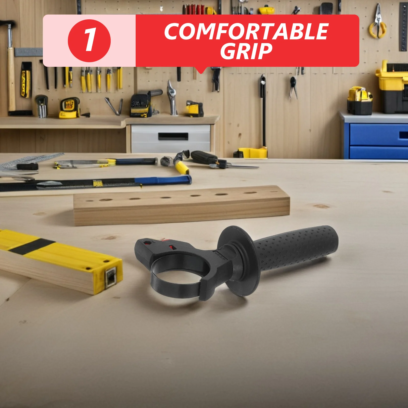 

Replacement Handle for Electric Hammer Non-Slip Ergonomic Grip Side Front Auxiliary Tool for Impact Drills and Demolition