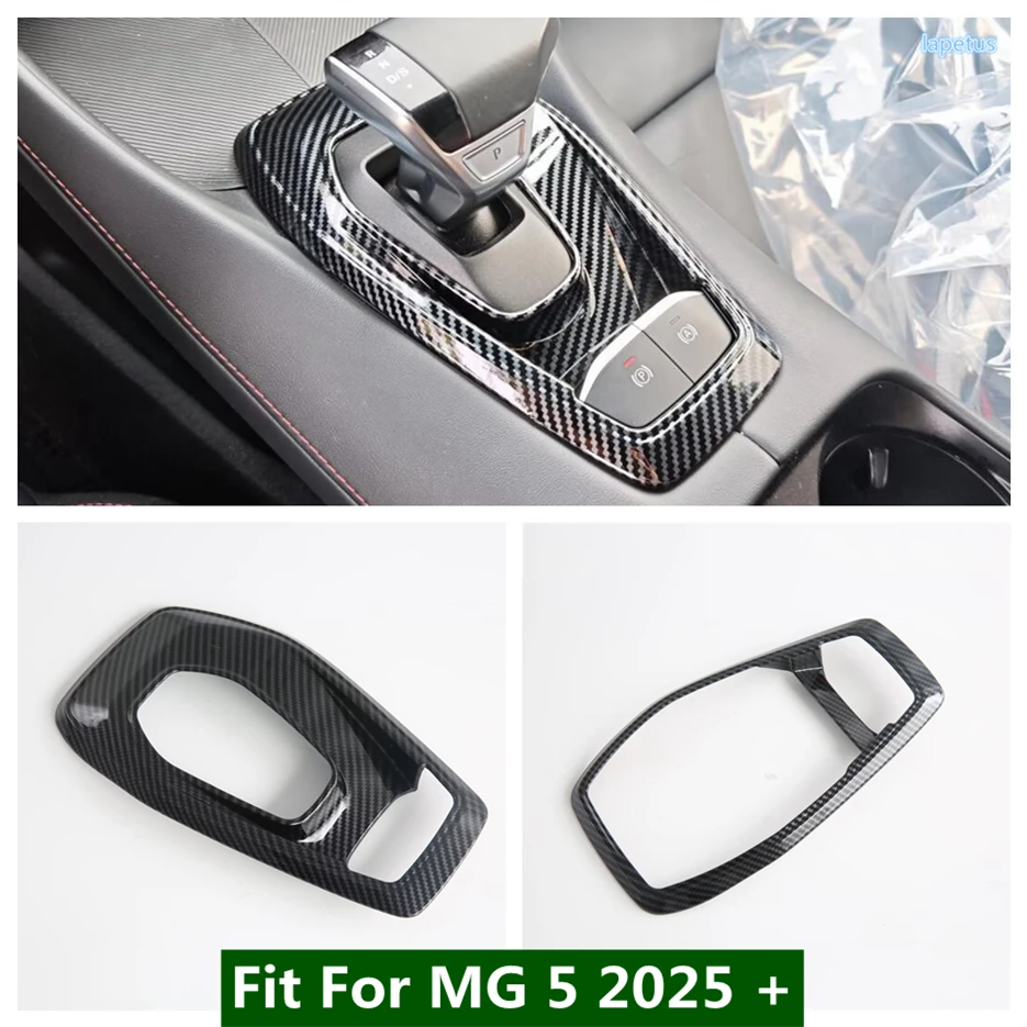 

Inner Console Center Control Gear Shift Panel Decor Cover Trim Fit For MG 5 2025 2026 Carbon Fiber Look Car Interior Accessories