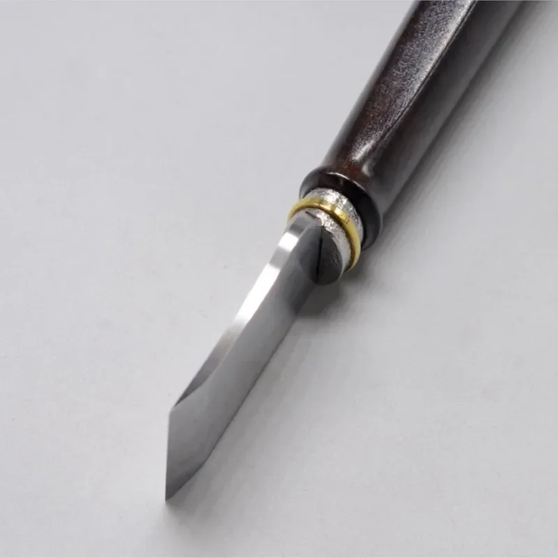 Leather Cutting Knife M390 Powder Steel Purple Sandalwood Handle Sharp Hand Tool For Leather Craft DIY Skin Cutting