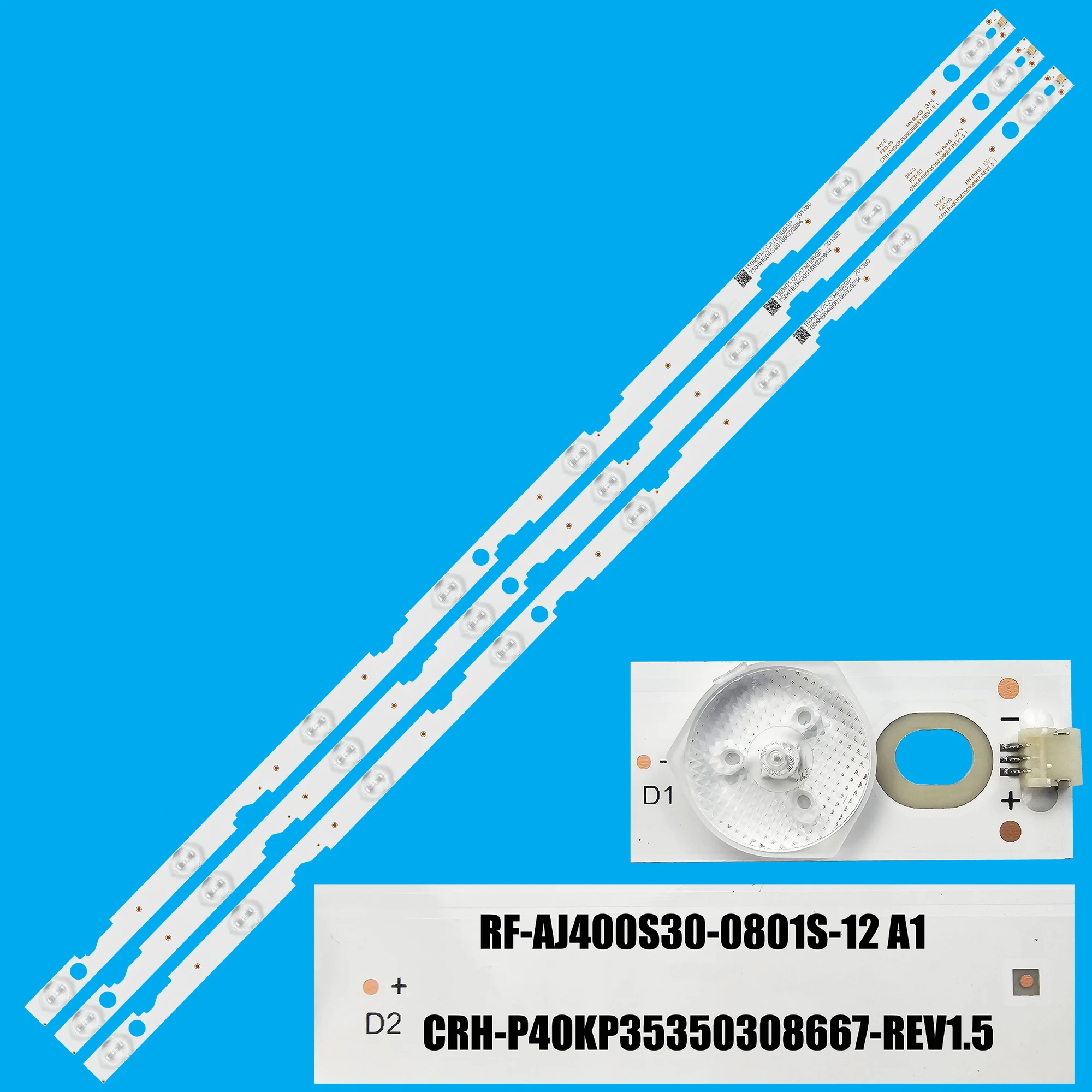 faixa de retroiluminacao led para 40lec2300 40ui7552k 40uh7252e 4t c40aj2ef2nb55 crh p40kp35350308667 rev15 rf aj400s300801s12 a1 01