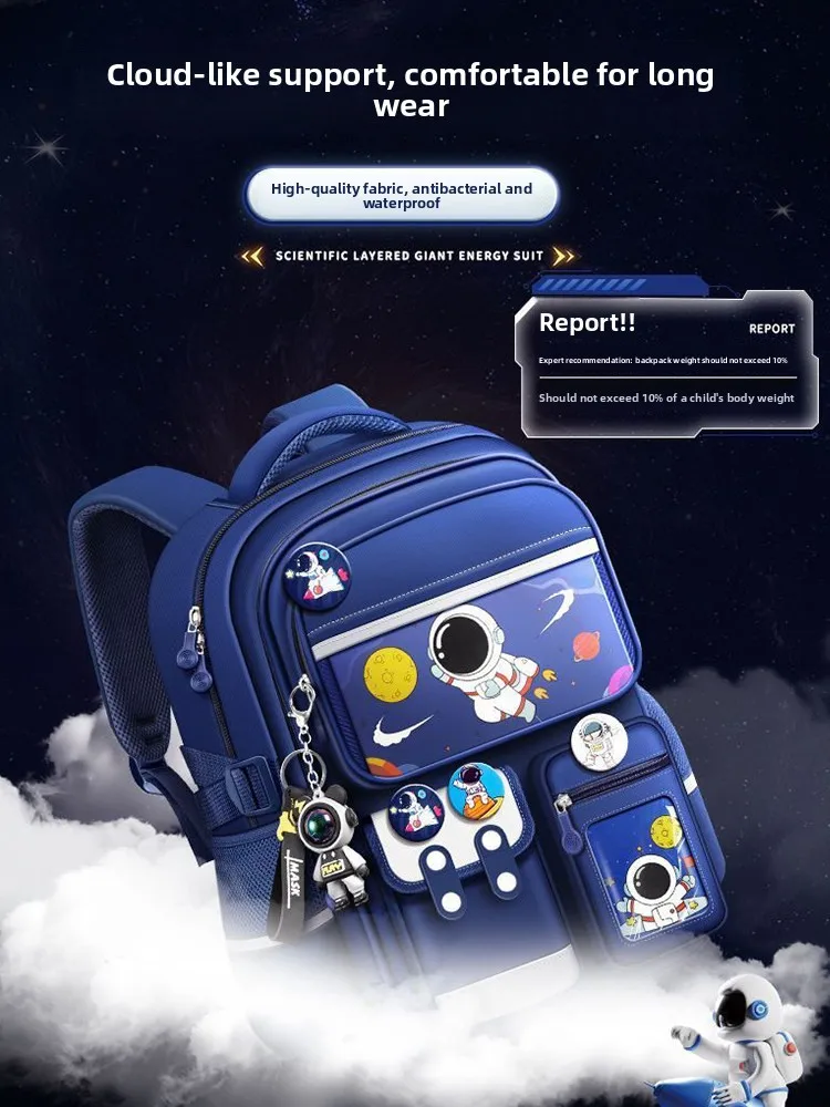 2026 New Large Capacity Backpack for Elementary School Students Boys And Girls Grade One to Six Spine Protection Waterproof A...