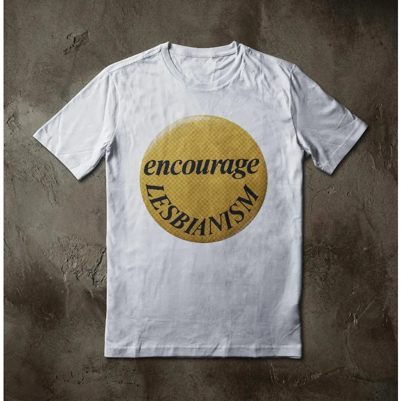 Encourage Lesbianism Shirt, Retro Pride Tee, Sapphic Feminist Top, LGBTQ Vintage Style, Lesbian Pride Gift, Queer Statement Tee