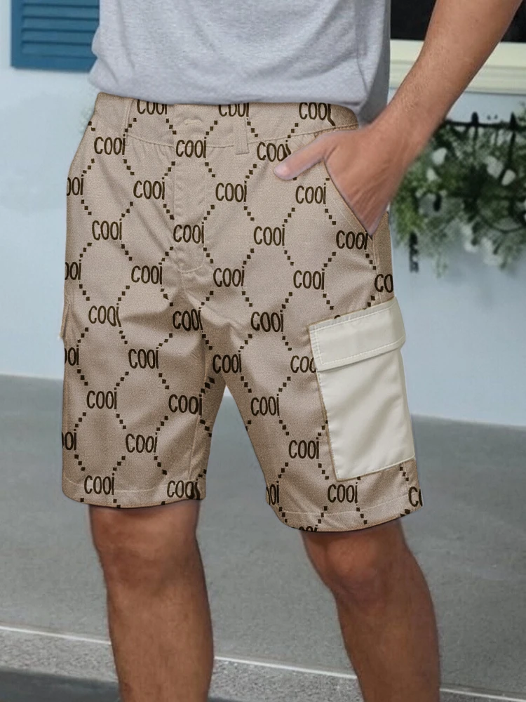 

Stylish Letter Print Cargo Shorts for Men Loose Fit Streetwear Summer Board Short Pants Street Work All match Bottoms