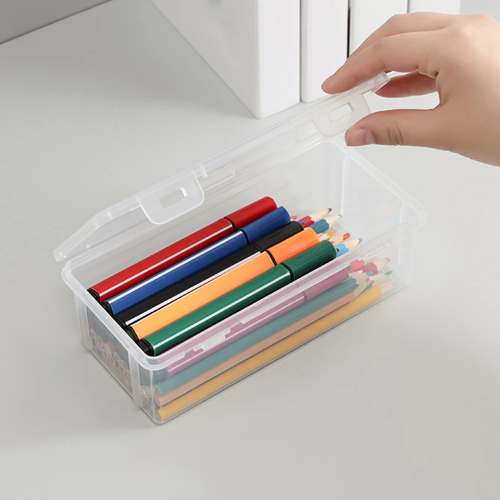1PC Transparent Pp Marker Pencil Case Sketch Plastic Pencil Case Storage Case Art Student Pencil Case Large Capacity Toolbox