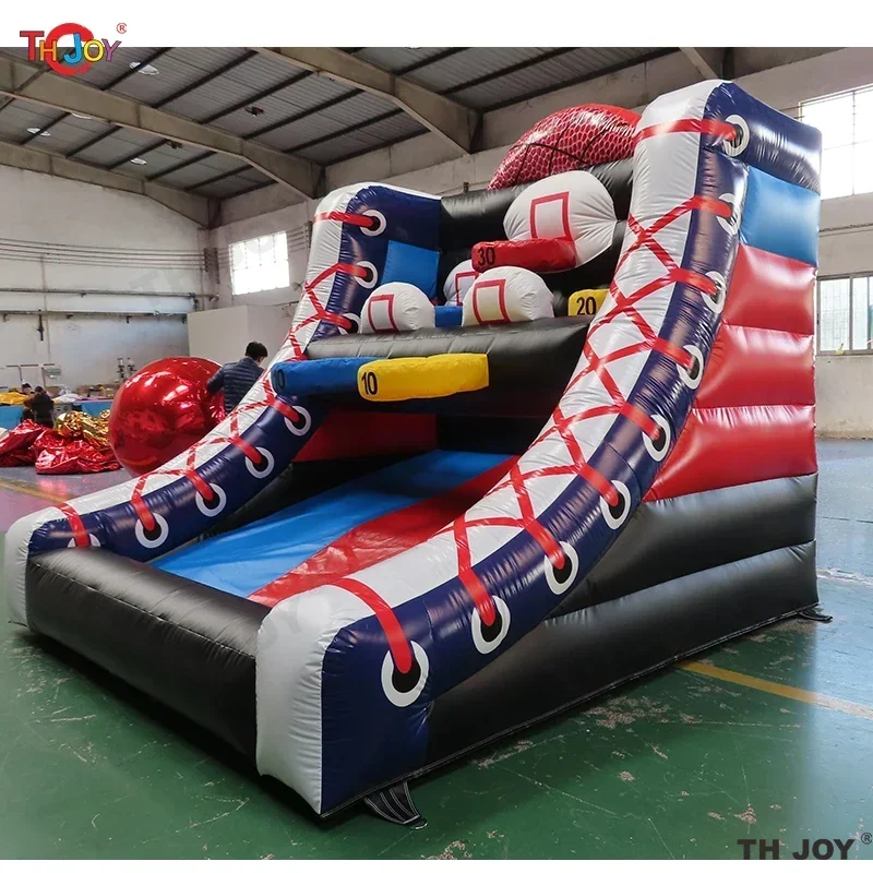 4x3x3mH custom made inflatable basketball hoop game basketball shooting tossing game new popular carnival inflatable kids games