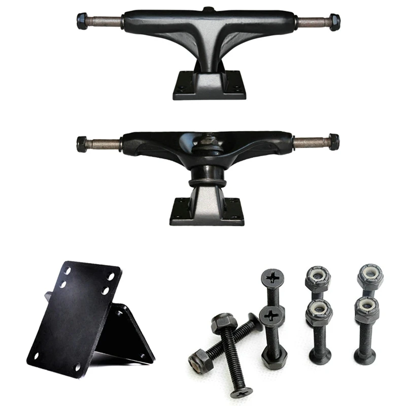 1 Pair 5 Inch Aluminium Unisex Universal Longboard Skateboard Parts Kickstand Bridge Skateboard Truck Bracket