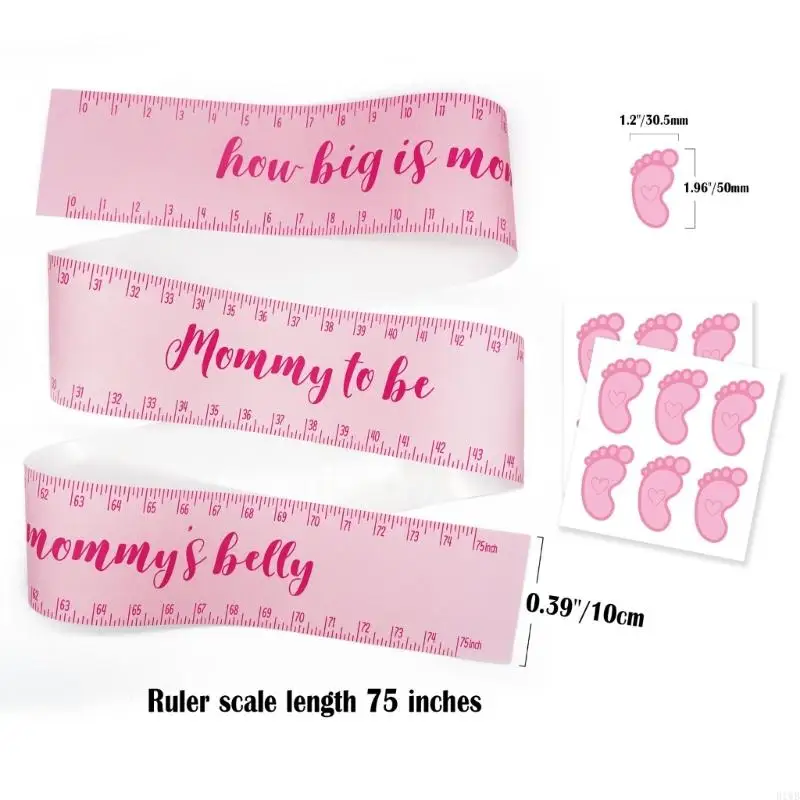 R1WB Bụng của mẹ bao gồm Belly Boong của Mommy như thế nào và 12 nhãn dán dấu chân Trò chơi giới tính cho bé
