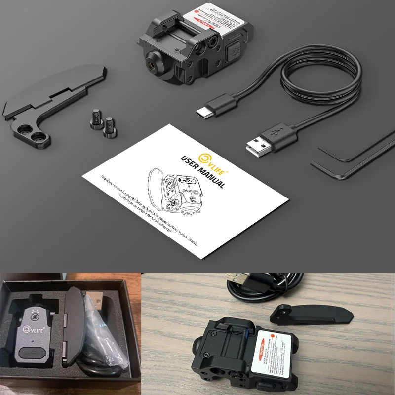 

Green/Red Laser Sight for Hunting with Handstop Compatible with 21MM Picatinny Rail Rechargeable Laser Sight with Strobe Mode