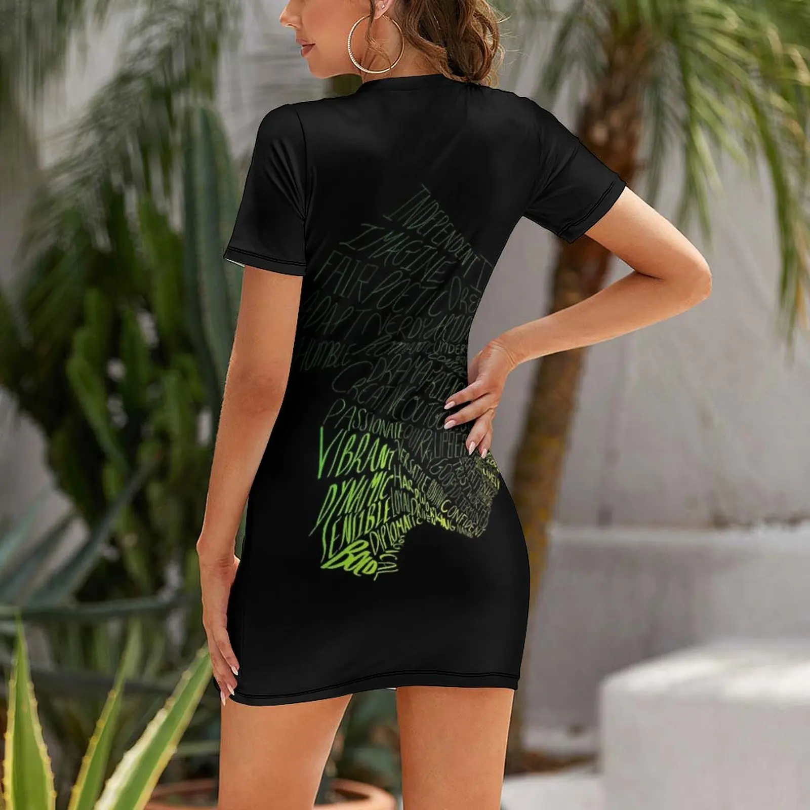 Self Portrait- Jamaica Short Sleeved Dress beach dress Women's skirt womens clothing