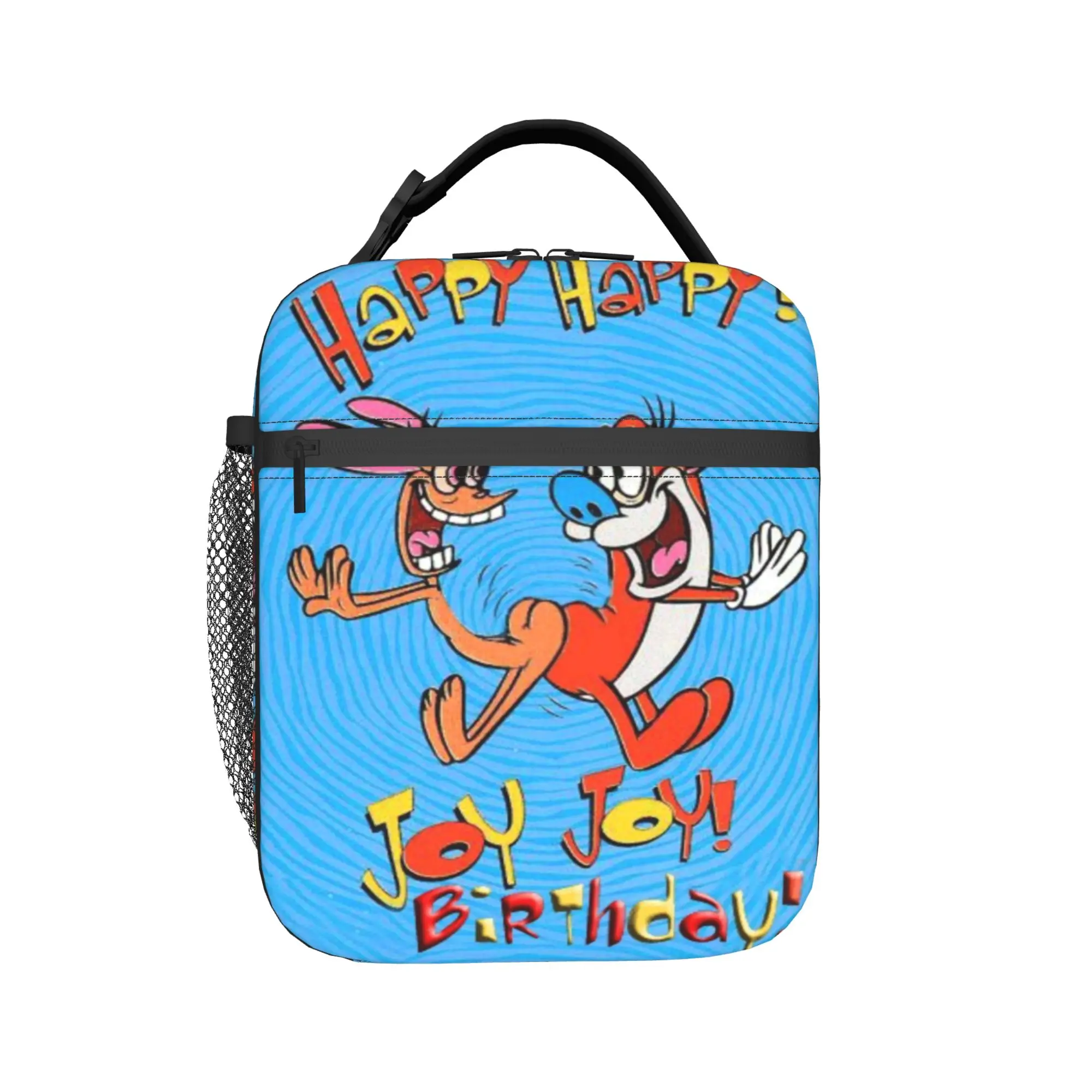  Duo Rucksack Ren & Stimpy  Thermal Insulated Lunch Bags for Travel  Portable Bento Box Men Women Thermal Cooler Lunch Boxes