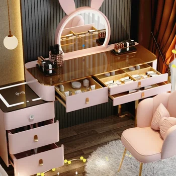 모던하고 심플하고 가벼운 럭셔리 스마트 메이크업 테이블, 작은 아파트 드레싱 테이블, 마스터 침실 Best5 모던하고 심플하고 가벼운 럭셔리 스마트 메이크업 테이블, 작은 아파트 드레싱 테이블, 마스터 침실 Best5