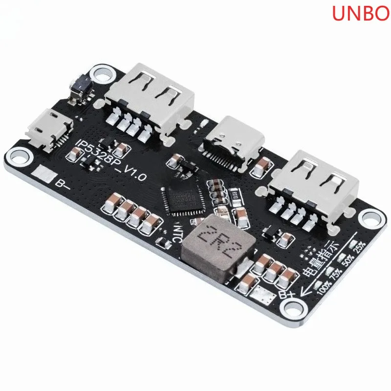IP5328P Dual USB 18650 Battery Charger treasure Tpye-c 3.7V to 5V 9V 12V Step up Fast Quick Charger Circuit Board QC2.0 QC3.0