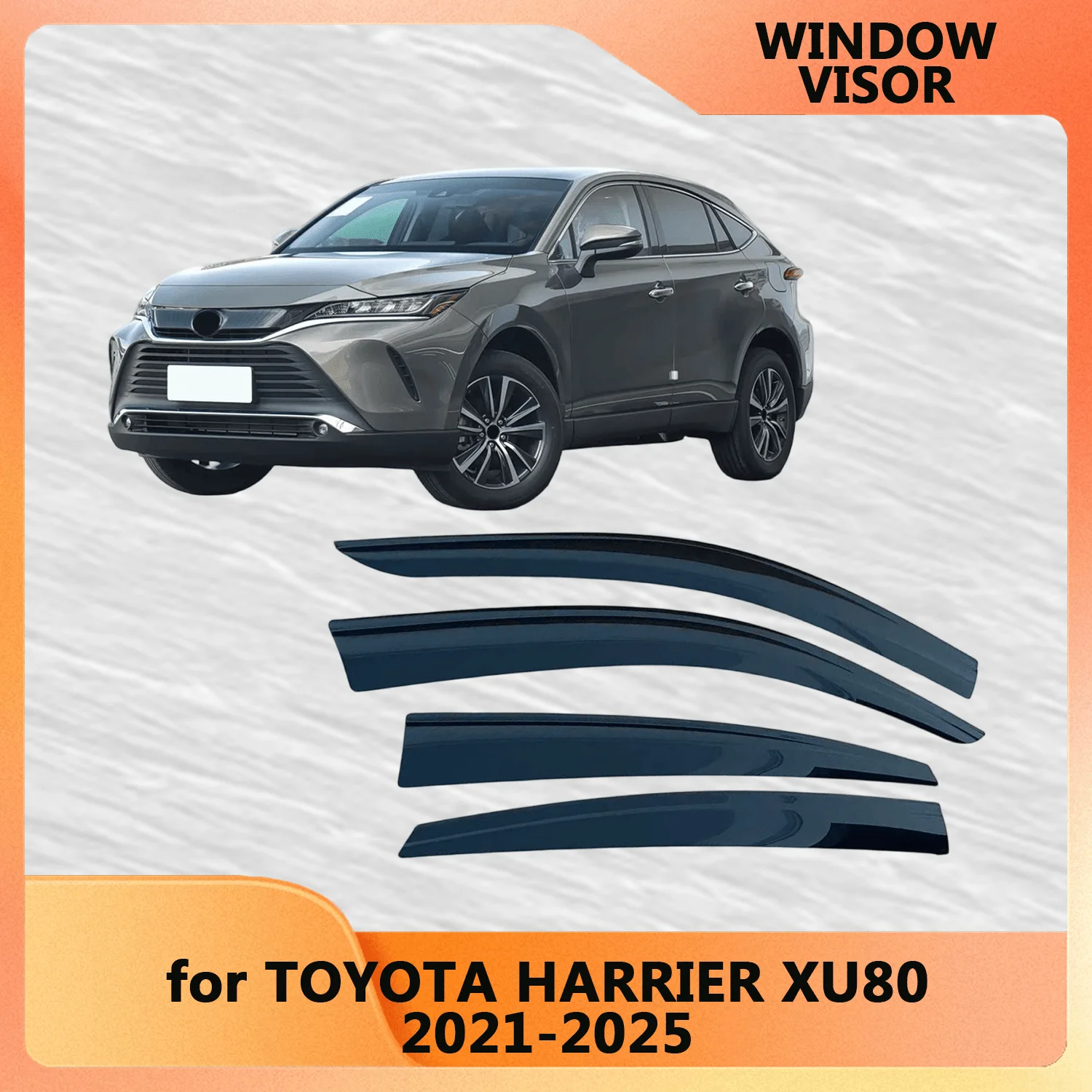 

Window Visor for TOYOTA HARRIER XU80 2021 2022 2023 2024 2025 Weathershied Door Visor Wind Sun Rain Guards Side
