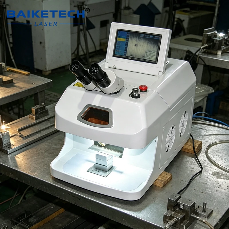 100W Desktop Laser Spot Welder for Jewelry & Eyeglass Repair, Precision Pulse, Fine Spot for Gold, Silver, Platinum & Titanium A