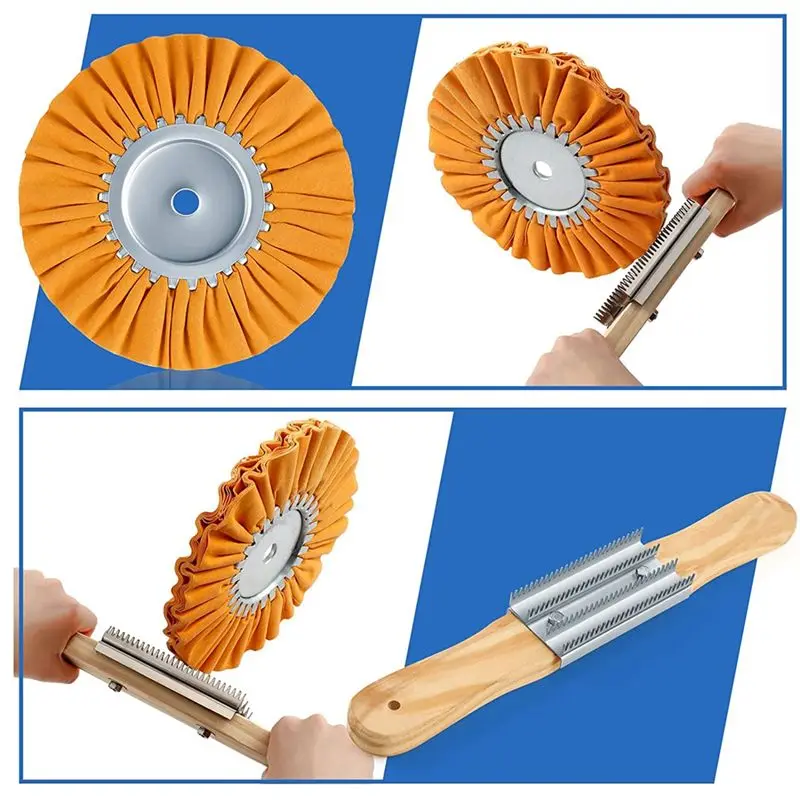 【Clearance Sale】11 Pcs Airway Buffing Wheel Kit 8 Inch Polishing Wheel for Drill Buffing Wheel Polisher Kit for Angle Grinder