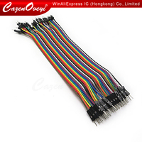 1lot =40pcs 20cm 2.54mm 1pin 1p-1p male to male jumper wire Dupont cable for In Stock