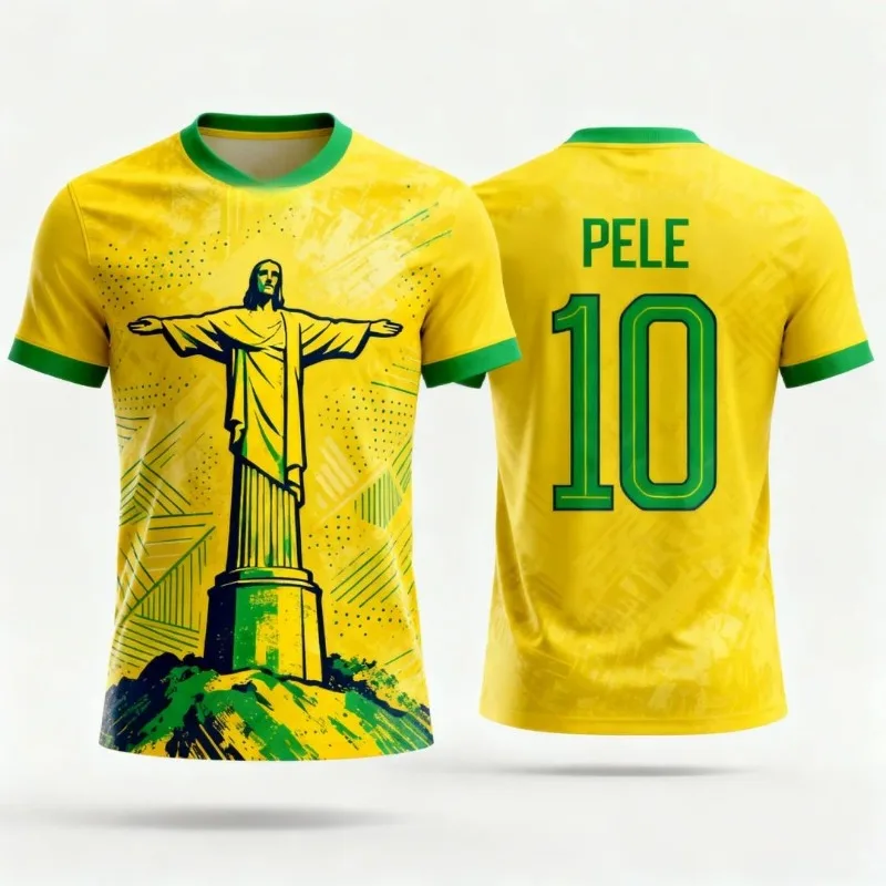 

Футболка с 3D-печатью, быстросохнущая, с изображением футбольной звезды, с коротким рукавом, дышащая, спортивная, для детей и взрослых.