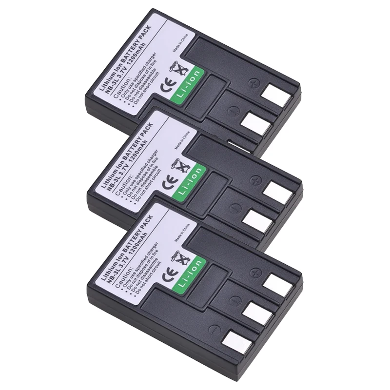 1200mAh NB-3L NB3L Bateria NB 3L Battery for Canon IXUS IIS SD110 IXY I2 I5 S700 750 700 IS IIS SD20 PC1060 PC1114 110 Camera