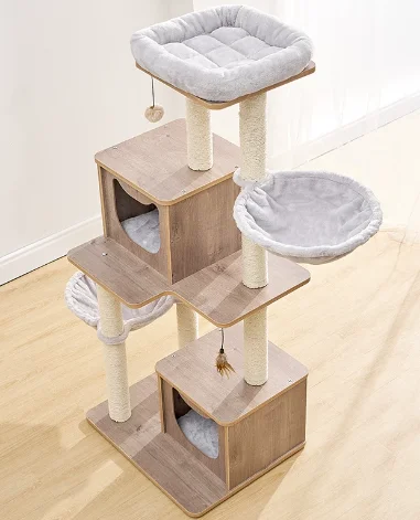 Solid wood  climbing frame, big cat special cat nest  tree integrated  jumping platform sisal  climbing column