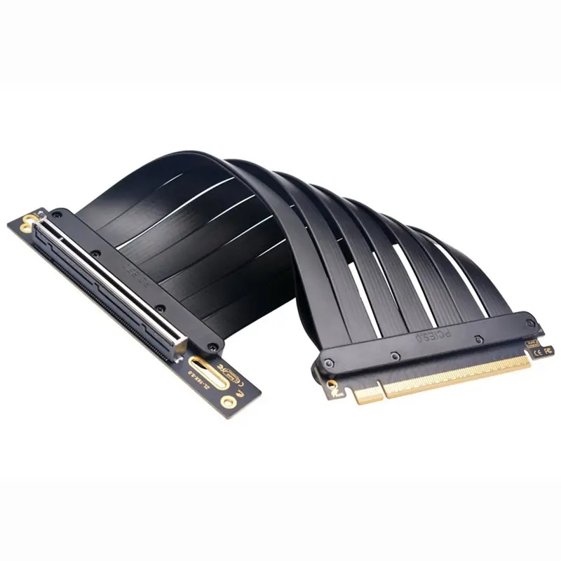 Superior-PCIE5.0 GPU Extension Cable X16 Gen5 PCI Express 5.0 Graphics Card Riser Card With Stand For ATX/For ITX Case