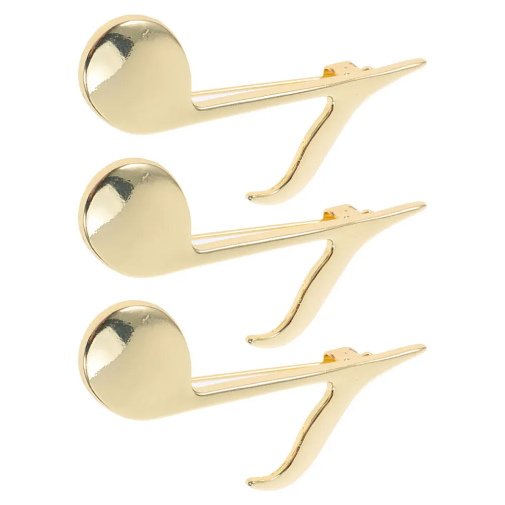 

3 Pcs Musical Note Brooch Bag Charm European and American Golden Zinc Alloy Man