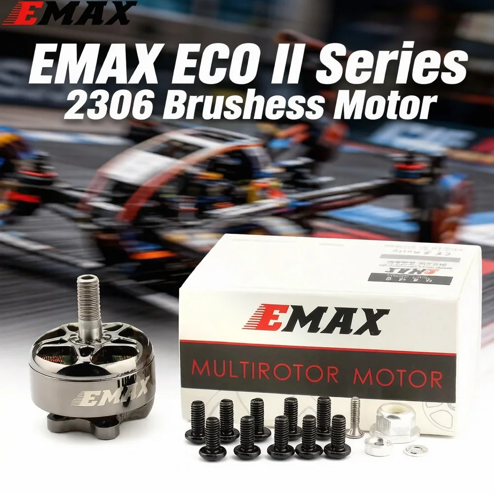 

4 pcs EMAX ECO II Series 2306 6S 1700KV / 1900KV 4S 2400KV Brushless Motor for RC FPV Racing RC Drone