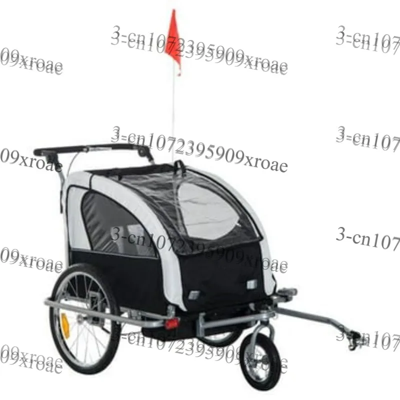 50KG Removable Steel Bike Trailer Three Wheel Touring For Kids Pet Safe Easy Install