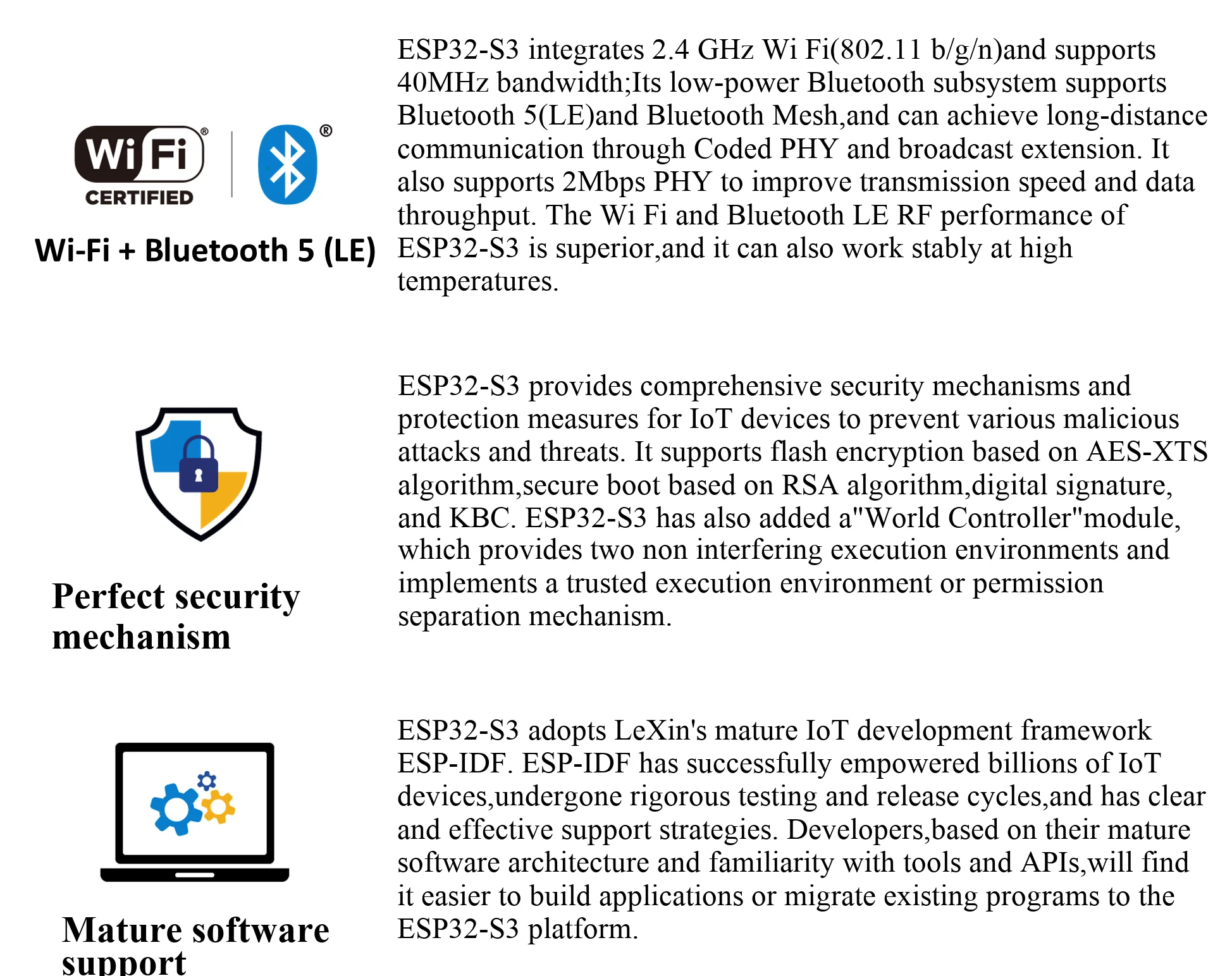 ESP32-S3 Entwicklungsboard Kernplatine: ESP32-S3-DevKitC-1 N8R2 N16R8 Modul integriert – Detail 8