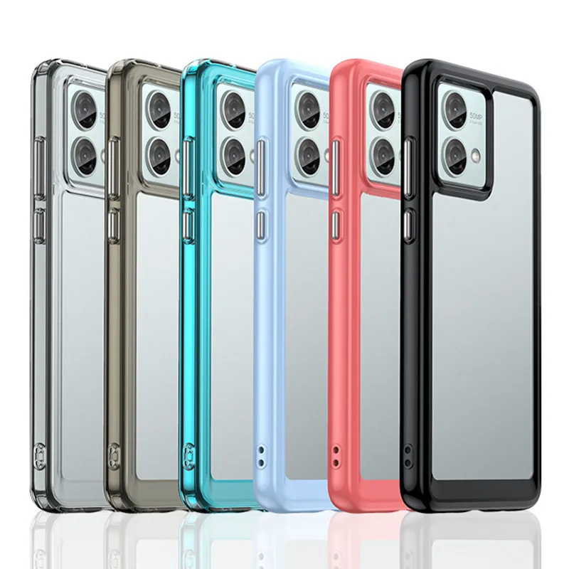 For Motorola Moto G84 Case For Moto G84 Cover 6.5 inch Colorful Soft Edge Silicone Transparent Bumper For Motorola Moto G84 5G