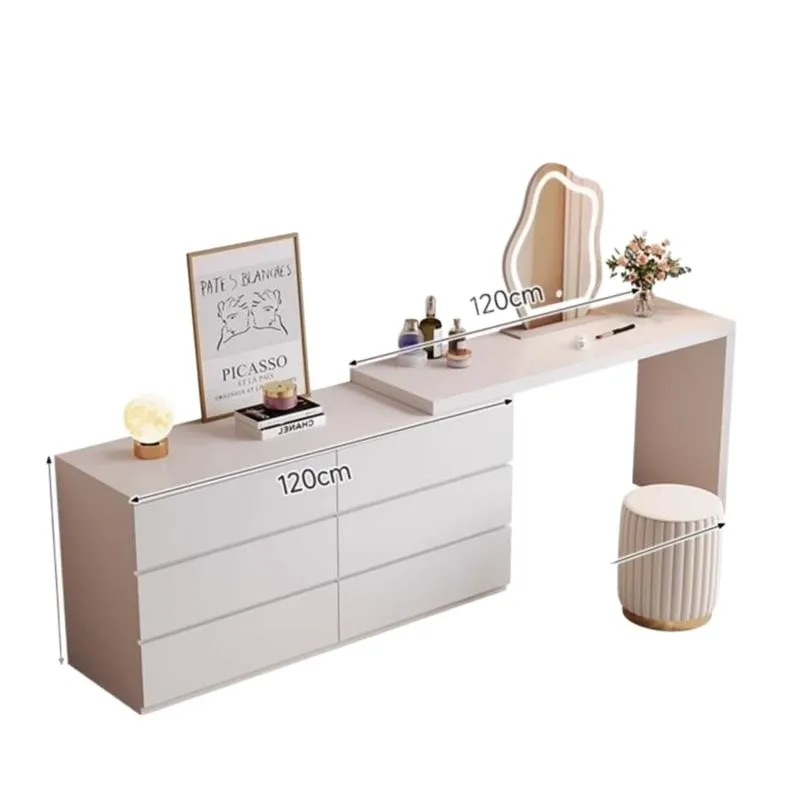 dresser-bedroom-simple-modern-small-apartment-master-corner-desk-integrated-chest-makeup