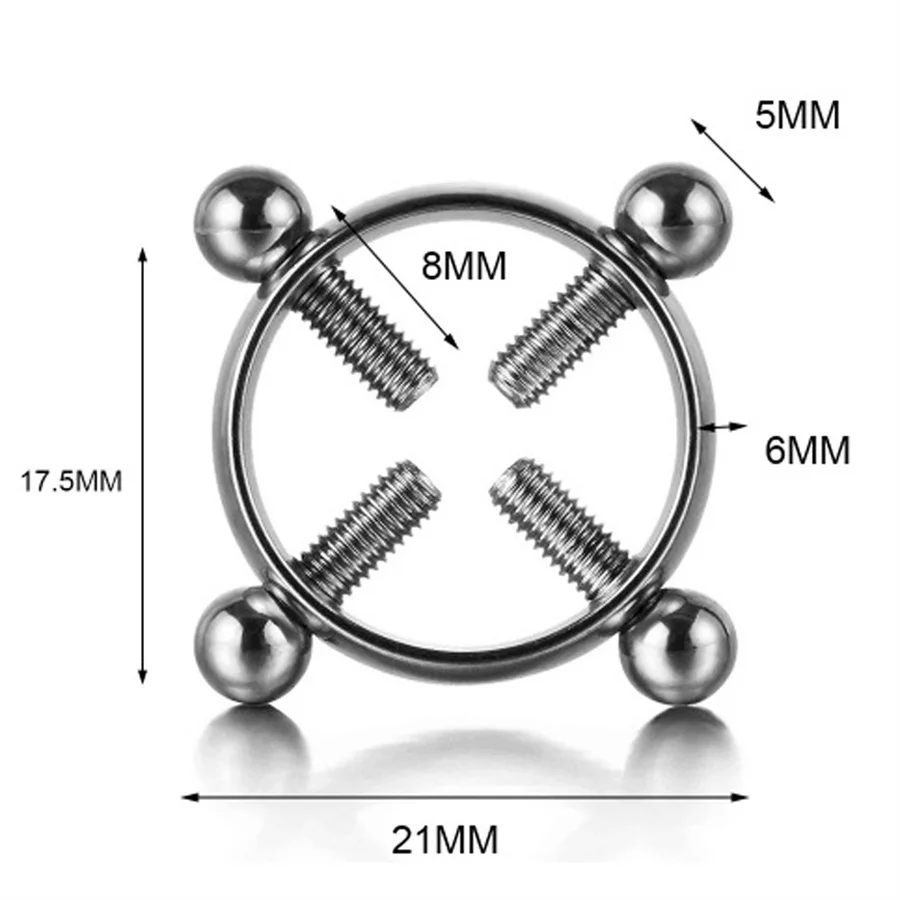 Bouclier de pince à seins en acier inoxydable pour femmes, jouets sexuels, anneau de piercing corporel, accessoires