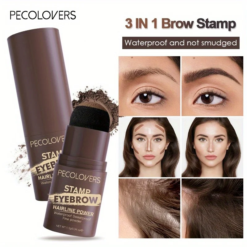 Waterdicht wenkbrauwpoeder Natuurlijke wenkbrauwversterkers Stempelvormgeving Hoge kleur Blijvende ogen Make-up Cosmetisch