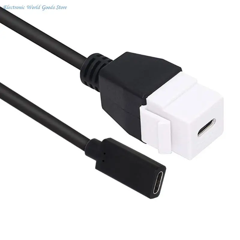 A3PD USB C Keystone Extension Cable Type C Female to Female with Secure Lock for Fast Charging and Data Transfer 20CM