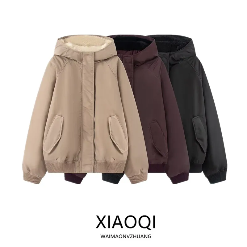 

Свободное женское модное верхнее белье Pilot Jaet, зима 2025 г., универсальное пальто большого размера, длинное повседневное пальто на молнии с застежкой-молнией