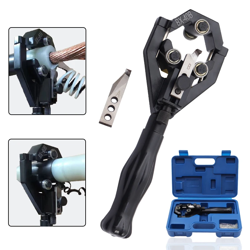 BX-40A Cable Stripper, Multifunctional Cable Stripping Tool BX-40B Cable Stripper for 10KV Cable Stripping Diameter 20 To 40mm