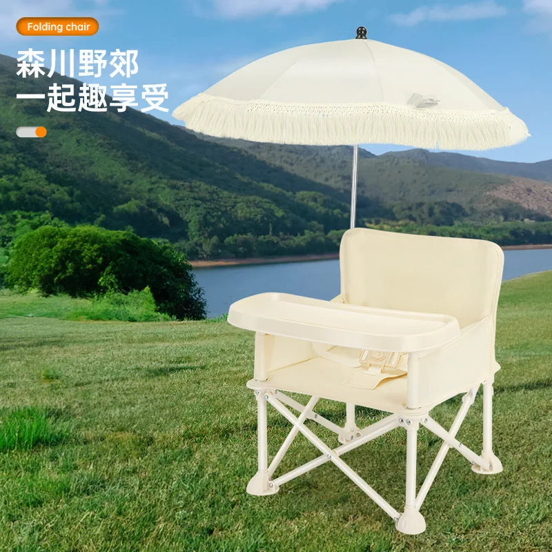 Foldable Backrest Baby Dining Chair Portable Kids Outdoor Picnic Beach Learning Chair Children's Furniture for Toddlers