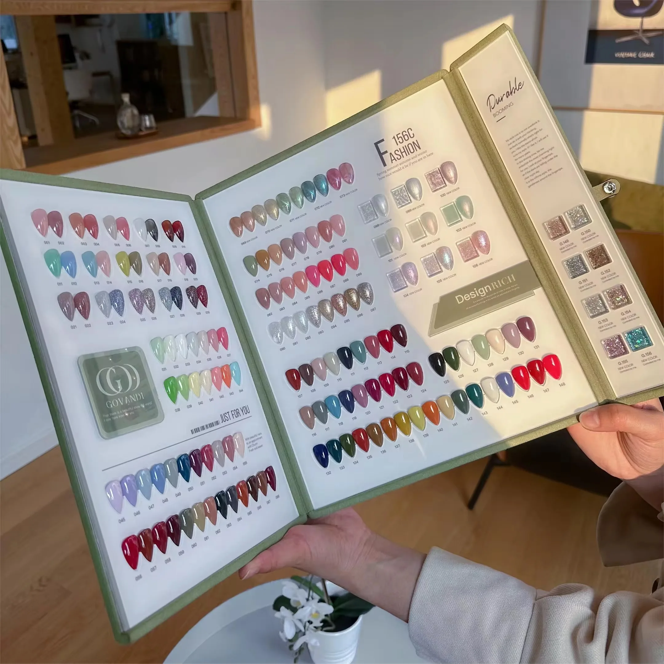 GOVANDI 156 Colors Wholesale Uv 15Ml Luxury Style Nail Gel Kit Supply Salon Nail Professional Gel Polish Set