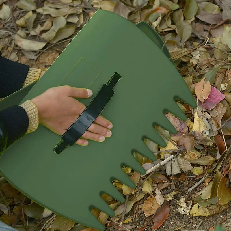 Łopatki do liści Szczypce do liści Grabie ręczne Łopatki do usuwania zanieczyszczeń Narzędzie ogrodnicze do jesieni, do łóżek kwiatowych, trawników, basenów, do czyszczenia na zewnątrz