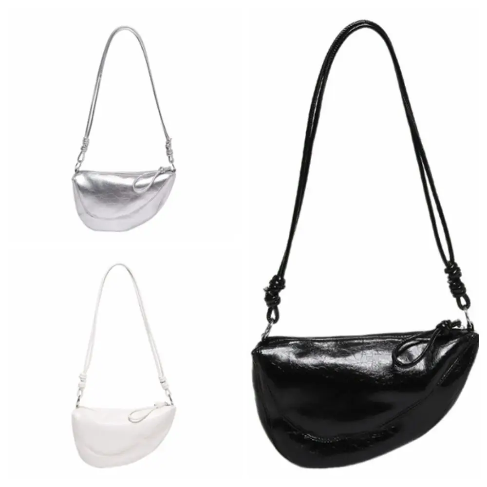 Bolso de sillín Retro de cuero PU, bolso cruzado de diseño de moda de estilo coreano, bolso de hombro de Color sólido, bolso versátil para albóndigas al aire libre